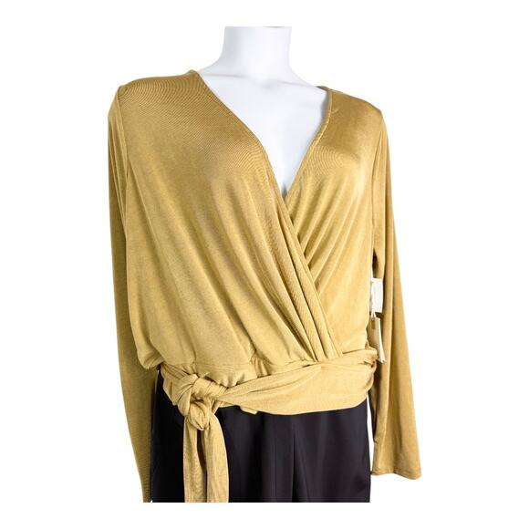 NWT Good American Wrap Effect Stretch Top - Size 6 (US 14) - Picture 6 of 11